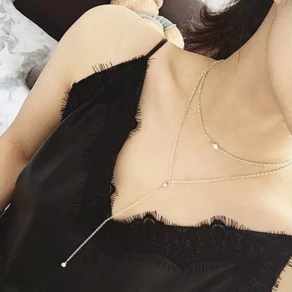 Double Layer Y Necklace - Picture 4 of 5